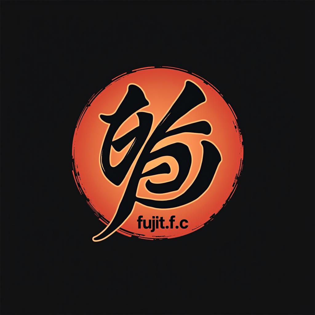  design a logo, 可愛い魚 , with the text 'fujit f.c'.