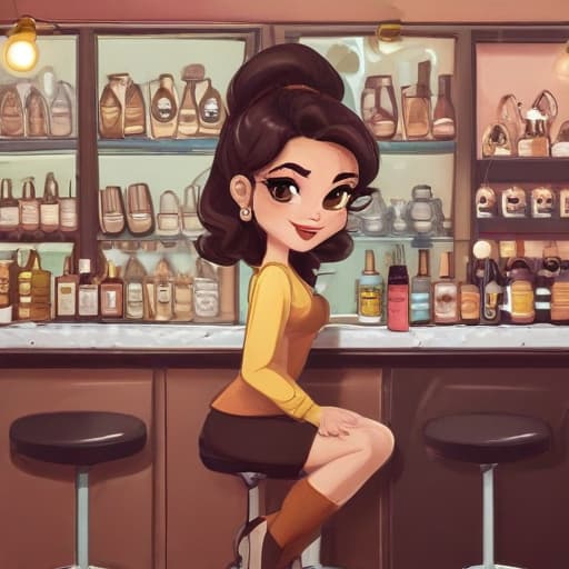 Vanessa / beauty bar in Cartoon style