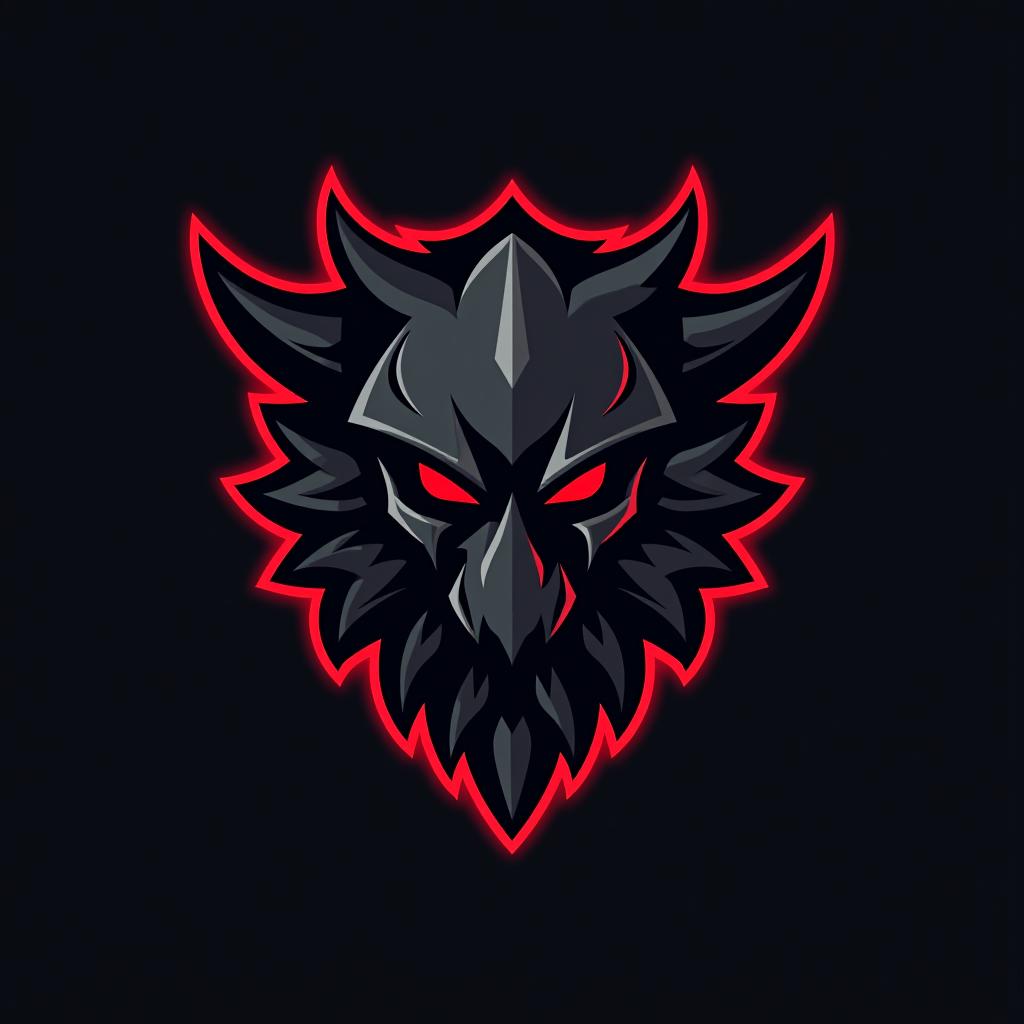  design a logo, esports logo, guns theme, black and red color