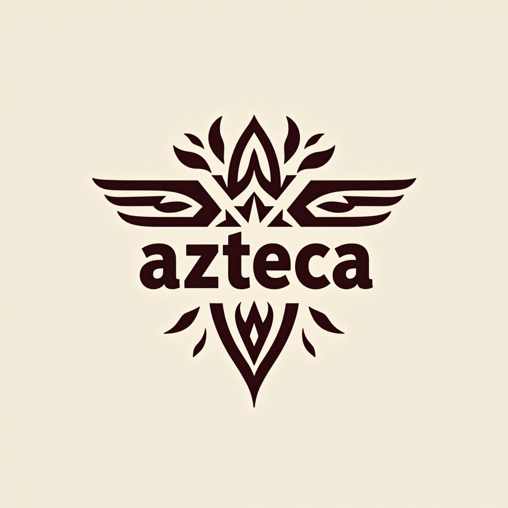  design a logo, simple, with the text 'azteca'.