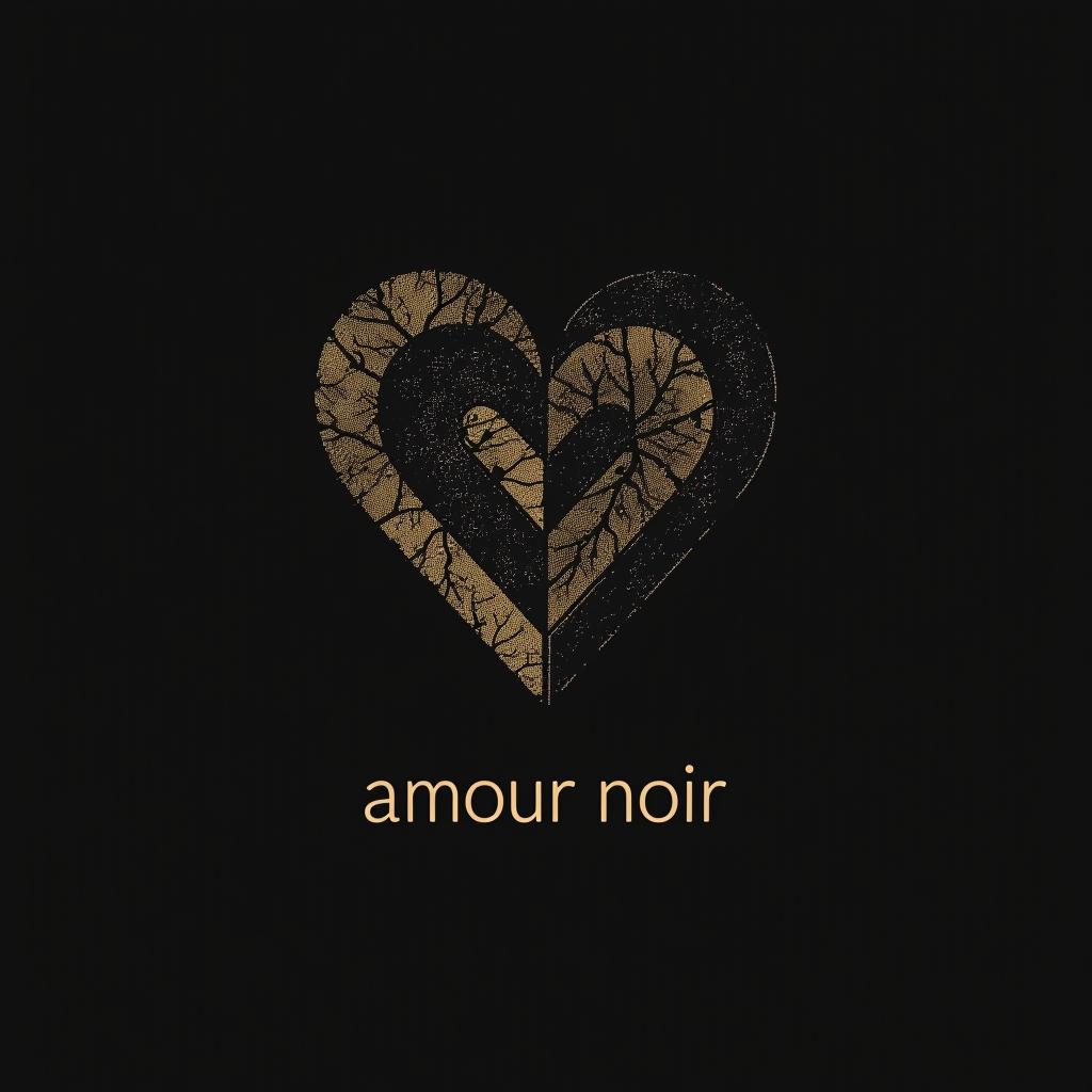  design a logo, logo de la terre, style moderne minimaliste, with the text 'amour noir'.