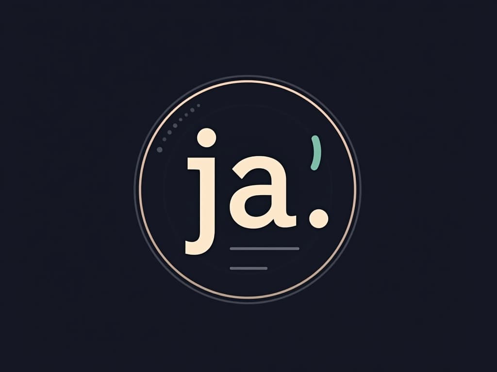  design a logo, in a minimalism style. logo pour affiche disc jockey , with the text 'ja'.