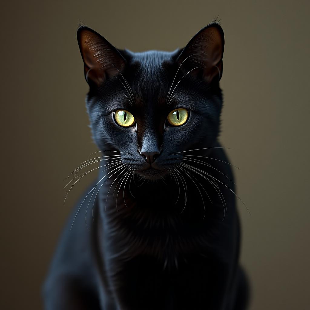  a black cat