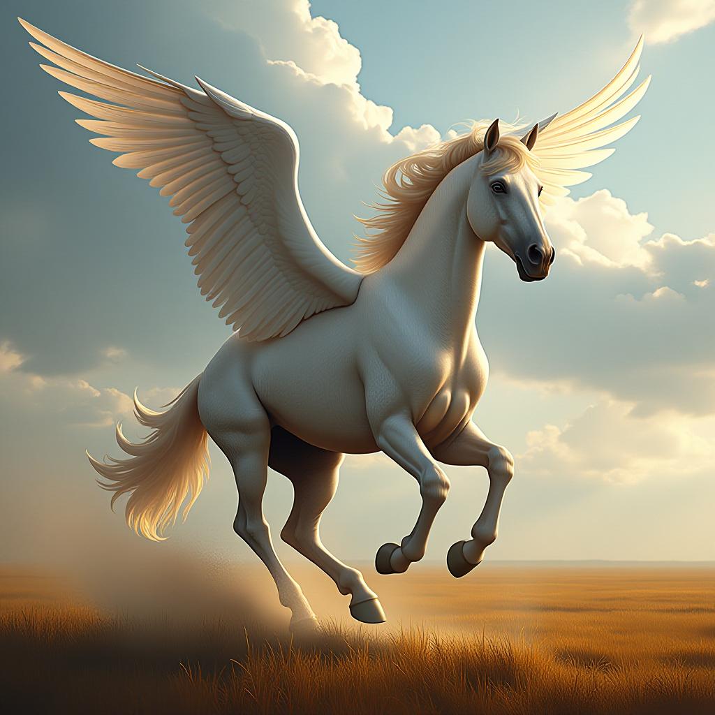  horses with wings, award winning, professional, highly detailed, masterpiece