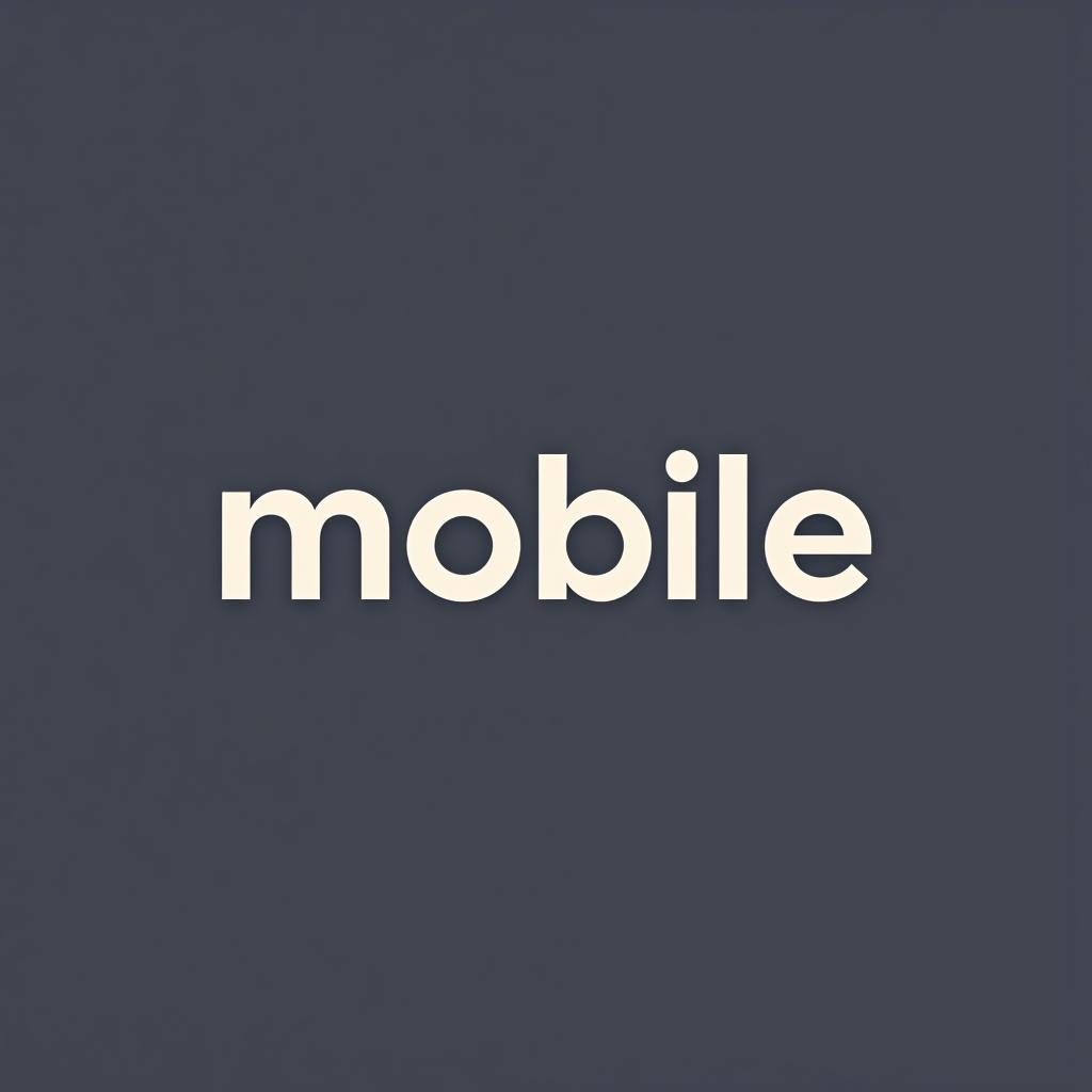  design a logo, , with the text 'mobile'.