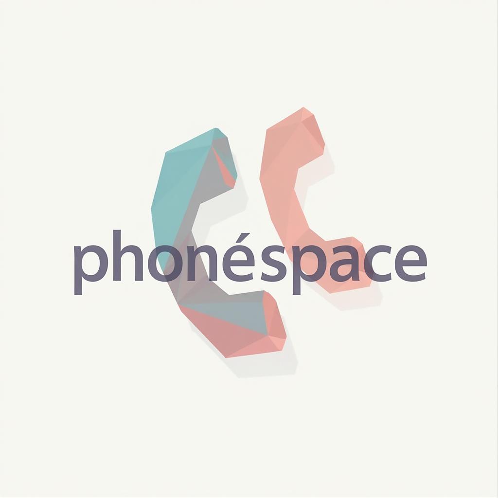  design a logo, in a origami style. logotipo tienda de teléfonos, with the text 'phone space'.