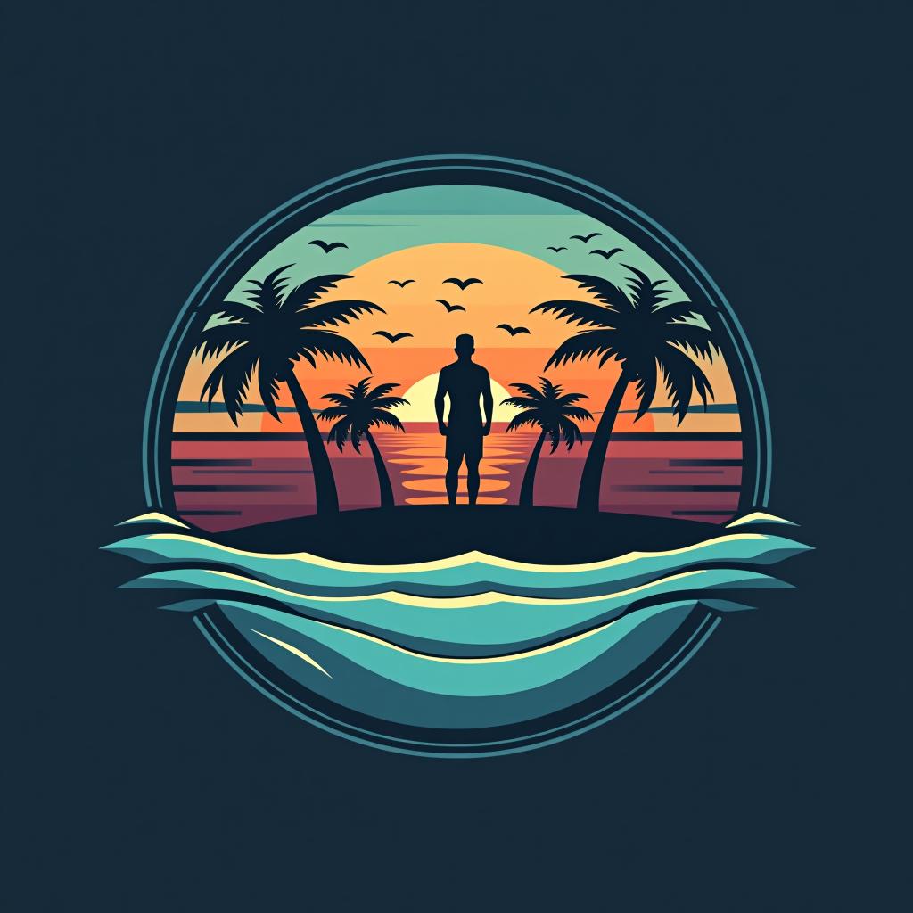  create a cool logo about leisure, (logo:1.15), hq, hightly detailed, 4k