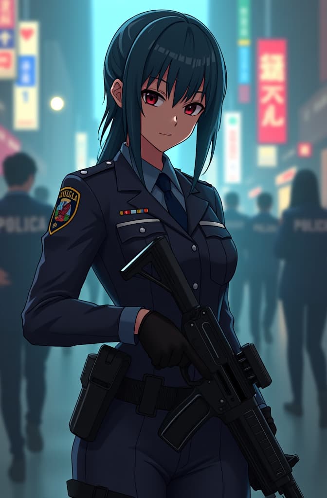  policia venezuela , anime concept art by hayao miyazaki, featured on pixiv, fantasy art, concept art, official art, high detailed hyperrealistic, full body, detailed clothing, highly detailed, cinematic lighting, stunningly beautiful, intricate, sharp focus, f/1. 8, 85mm, (centered image composition), (professionally color graded), ((bright soft diffused light)), volumetric fog, trending on instagram, trending on tumblr, HDR 4K, 8K