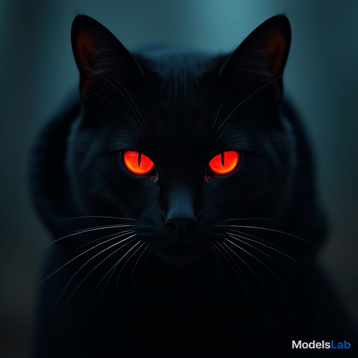  sharp glowing red cat eyes in the dark, haunting eyes, hunter eyes, darkness hyperrealistic, full body, detailed clothing, highly detailed, cinematic lighting, stunningly beautiful, intricate, sharp focus, f/1. 8, 85mm, (centered image composition), (professionally color graded), ((bright soft diffused light)), volumetric fog, trending on instagram, trending on tumblr, HDR 4K, 8K