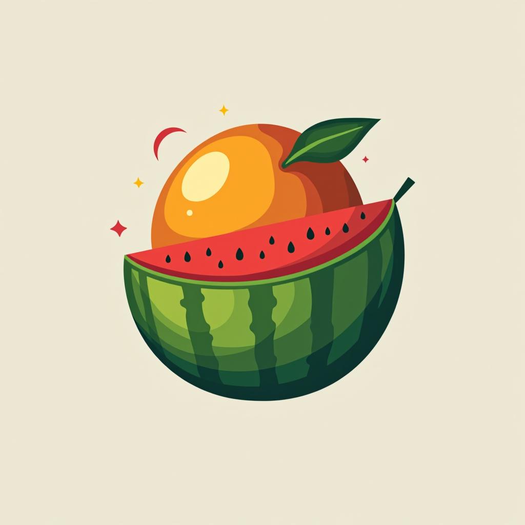  design a logo, mango and watermelon with chamoy