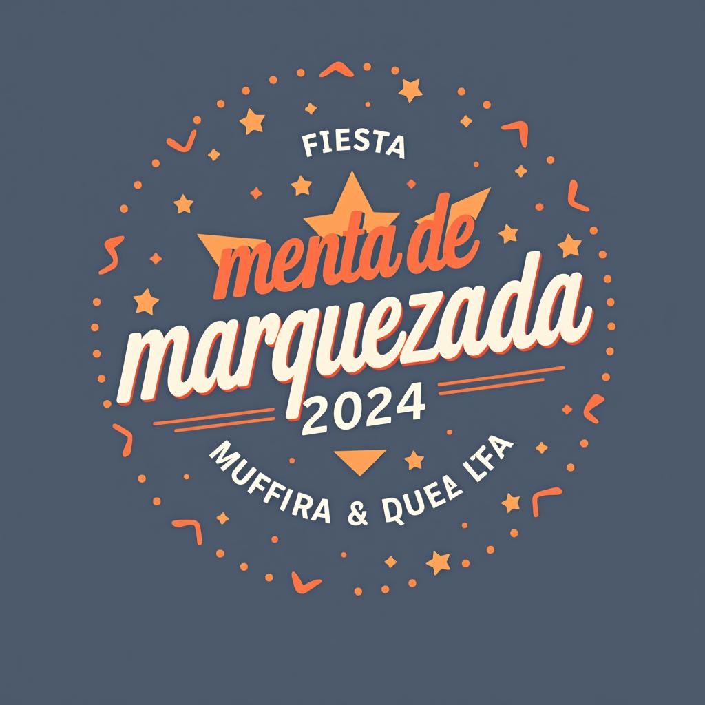  design a logo, manta de bienvenida para una fiesta familiar , with the text 'marquezada 2024'.