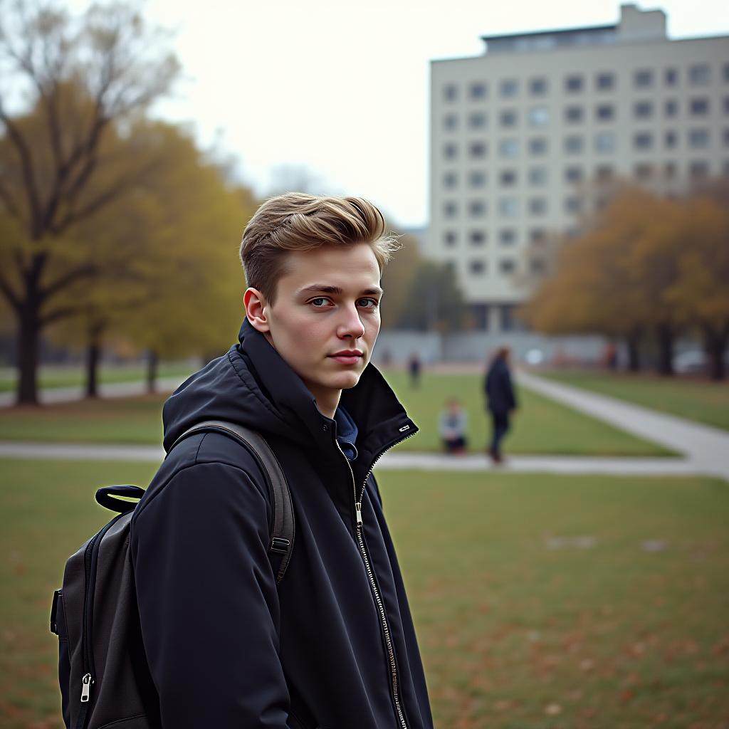  a student opposite moscow state university.