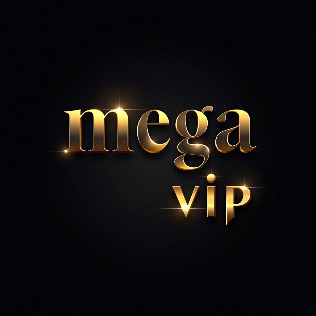  design a logo, the **megasorteosvip** logo has a striking and elegant design. the background is dark, in shades of black or navy blue, which highlights the gold and silver details. the word "mega" is in a modern font and in all caps, with a shiny gold gradient that gives it a luxurious look. the word "sorteos" is located just below "mega", in a thinner font, but still in all caps and in a metallic silver color that reflects light. finally, "vip" is in a smaller but prominent font, in deep gold and slightly tilted, located in the lower right corner of the logo, adding an exclusive touch. above and around the text, there are details such as flashes of light or small sparkles, reinforcing the sense of opulence and grandeur., with the text 