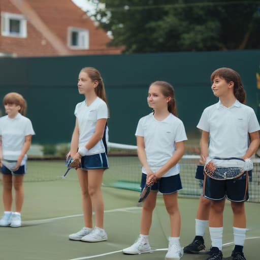 Tennis academy summer camp in Cinematic style