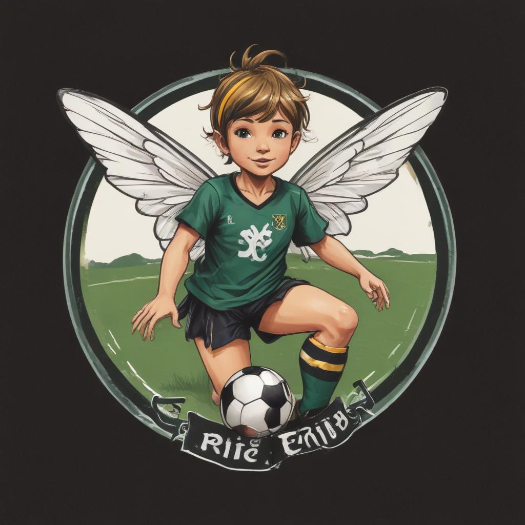 football logo featuring cornish pixie