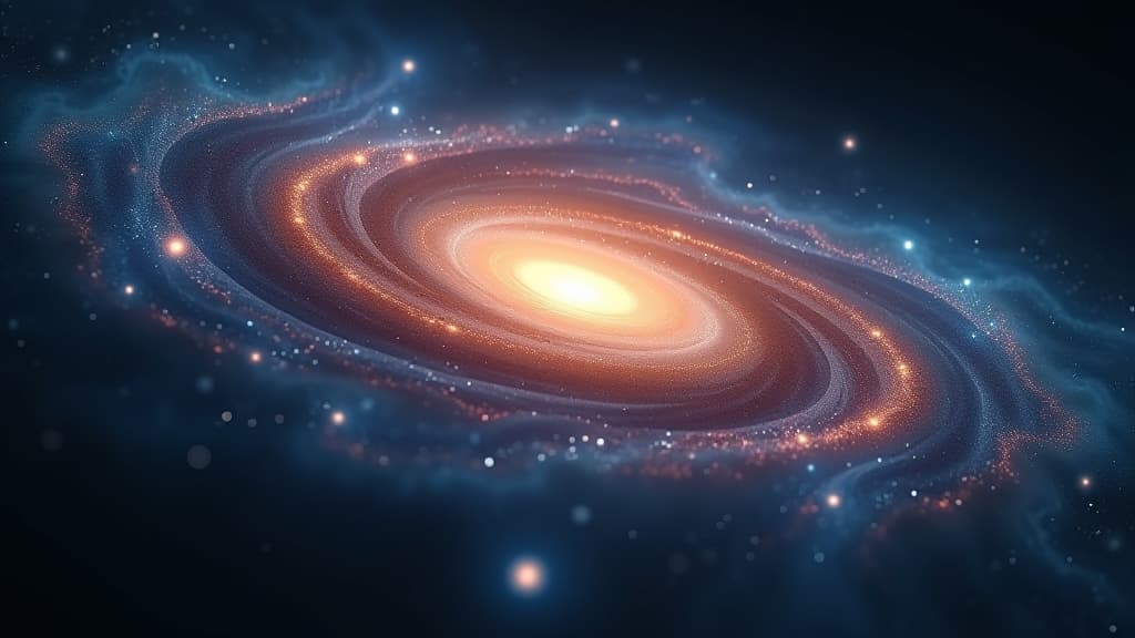  a focus on a distant galaxy, depicted as a beautiful swirl of stars and gas, representing the billions of stars it may contain. hyperrealistic, full body, detailed clothing, highly detailed, cinematic lighting, stunningly beautiful, intricate, sharp focus, f/1. 8, 85mm, (centered image composition), (professionally color graded), ((bright soft diffused light)), volumetric fog, trending on instagram, trending on tumblr, HDR 4K, 8K