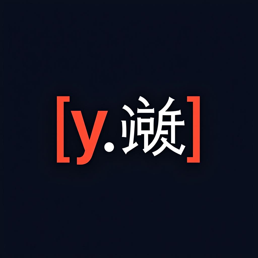  design a logo, ダークな山で重厚感, with the text 'y.com'.