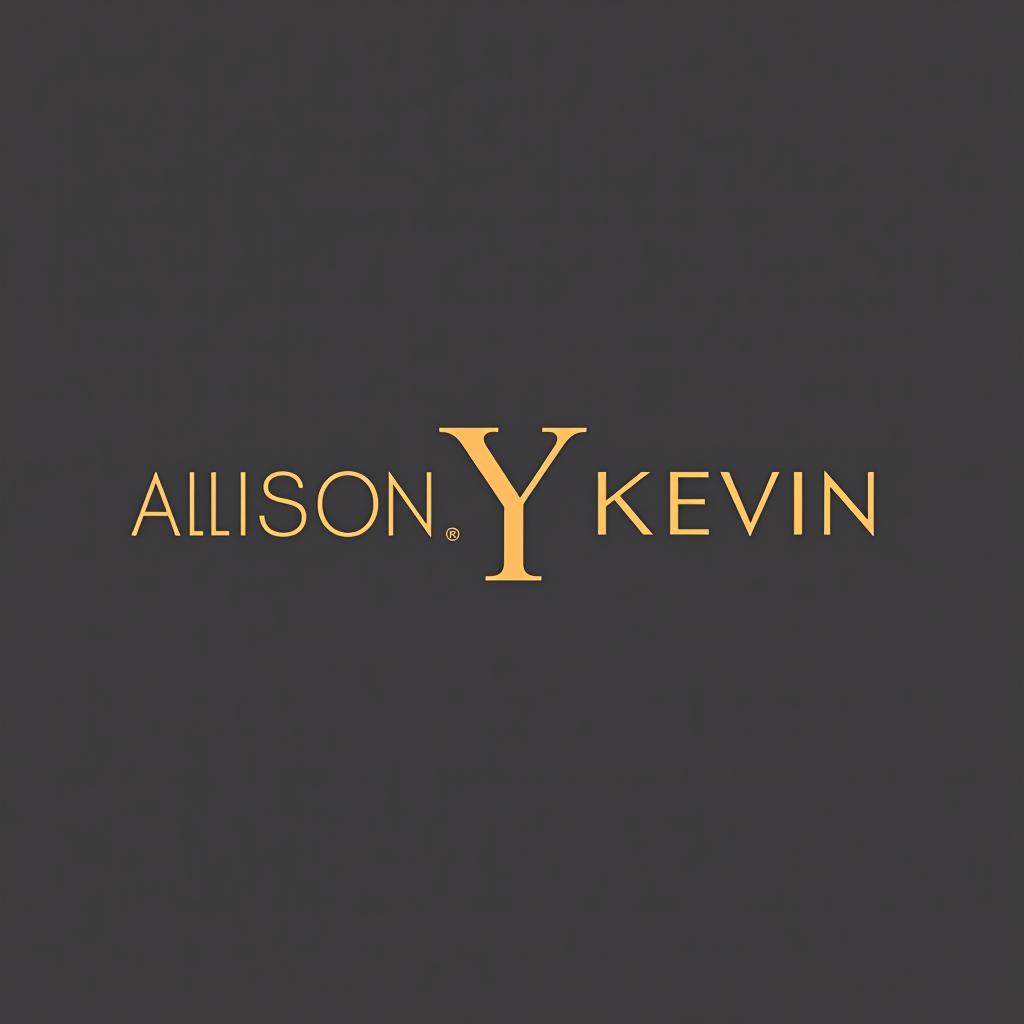  design a logo, un logotipo que incluya el nombre allison y kevin que sea elegante pero creativo y moderno