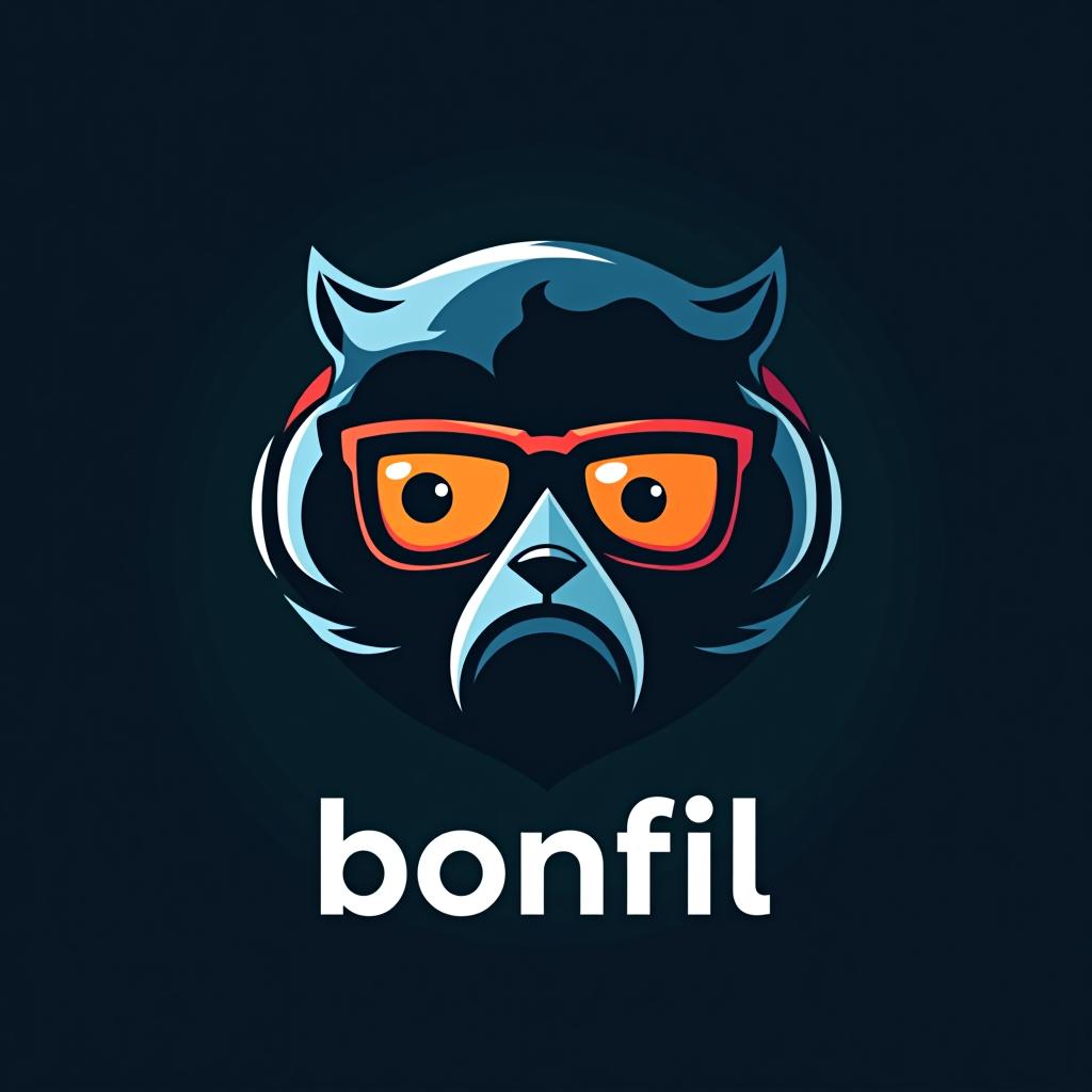  design a logo, geek, with the text 'geek bonfil'.