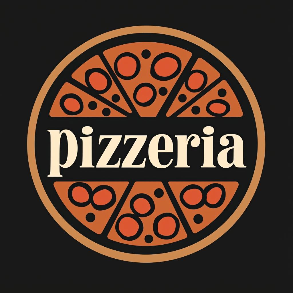  design a logo, , with the text 'pizzeria '.