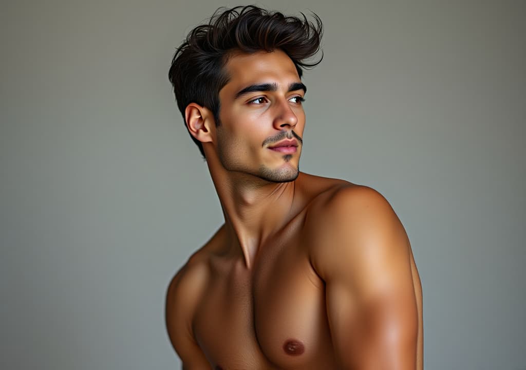  male model with no clothes