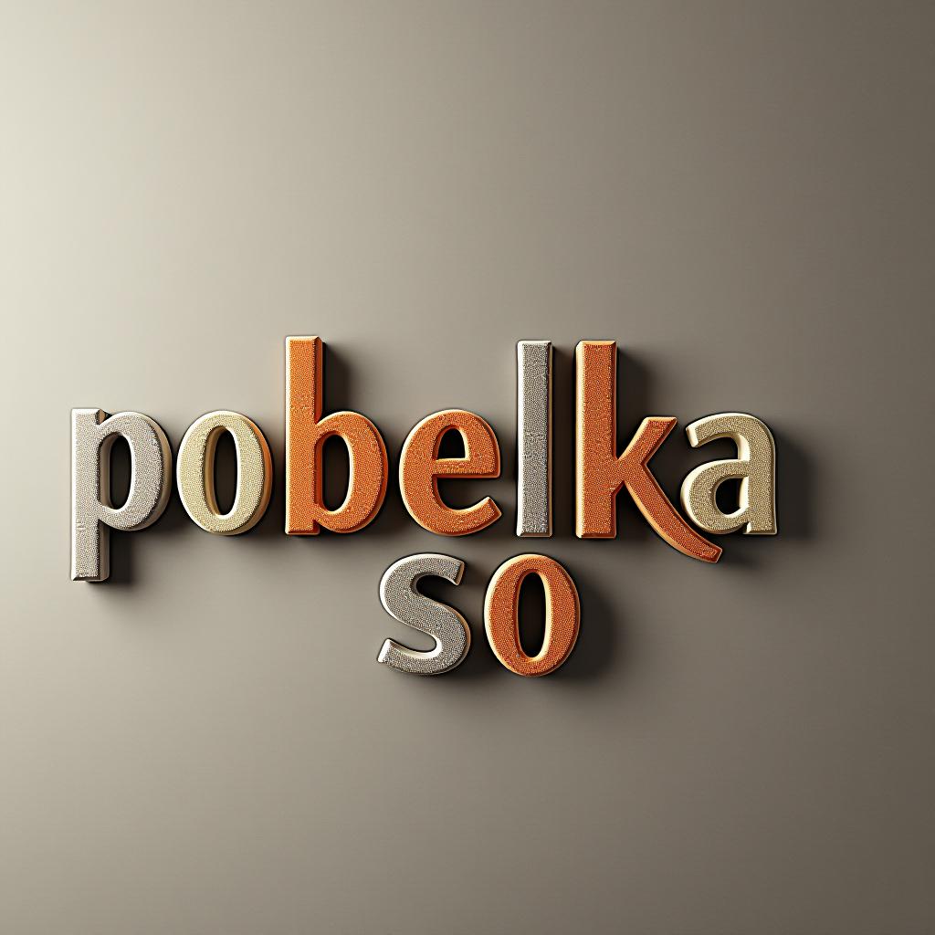  decoration made of natural stone, on a gradient background, inscription "pobelka so".