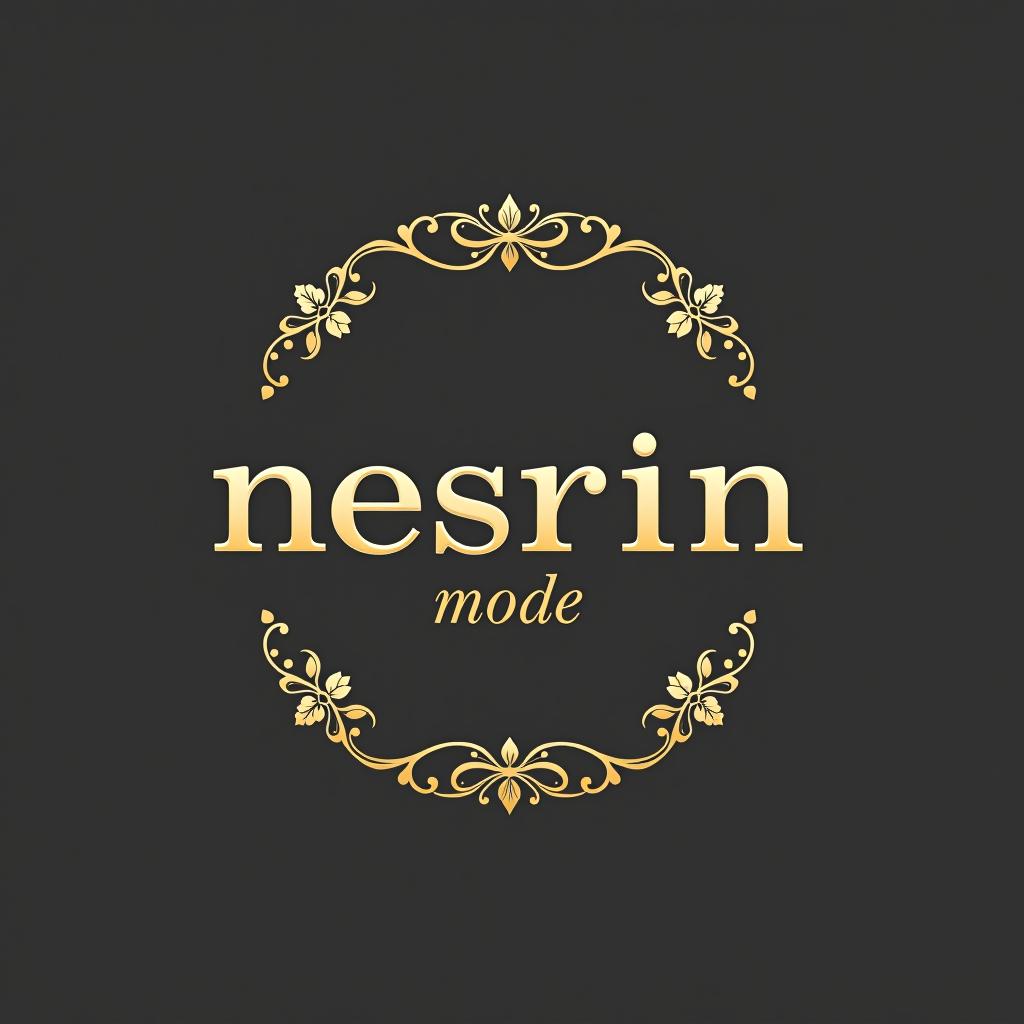  design a logo, in a realism style. für ein kleiderladen im eleganten stil und sehr auffällig , with the text 'nesrin mode '.