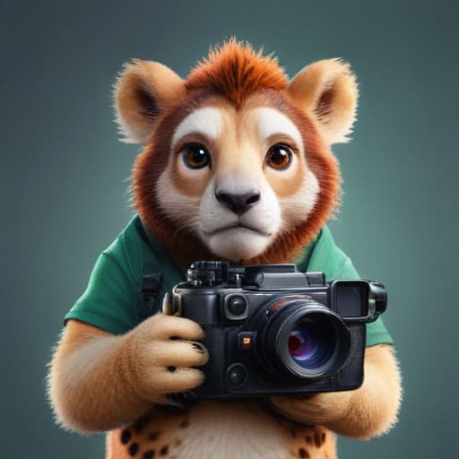 Animal with video camera for YouTube channel avatar in Живопись маслом style