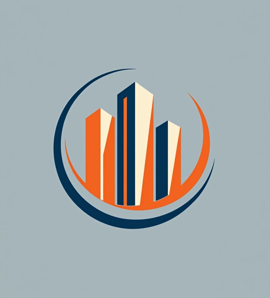  le logo que vous avez décrit représente un bâtiment moderne et stylisé, entouré par une forme circulaire dynamique dans des couleurs orange et bleu ciel. voici comment nous allons améliorer et rectifier ce logo pour qu'il réponde encore mieux à vos attentes : bâtiment stylisé : le bâtiment central, constitué de segments verticaux, symbolise la modernité, l'innovation, la vision et le progrès. nous allons accentuer les détails architecturaux pour renforcer l'idée de solidité et de sophistication. forme circulaire dynamique : la forme circulaire qui entoure le bâtiment continue de symboliser la protection, l'unité et l'infini. nous allons lui ajouter un effet de mouvement pour souligner le dynamisme de votre entreprise. 