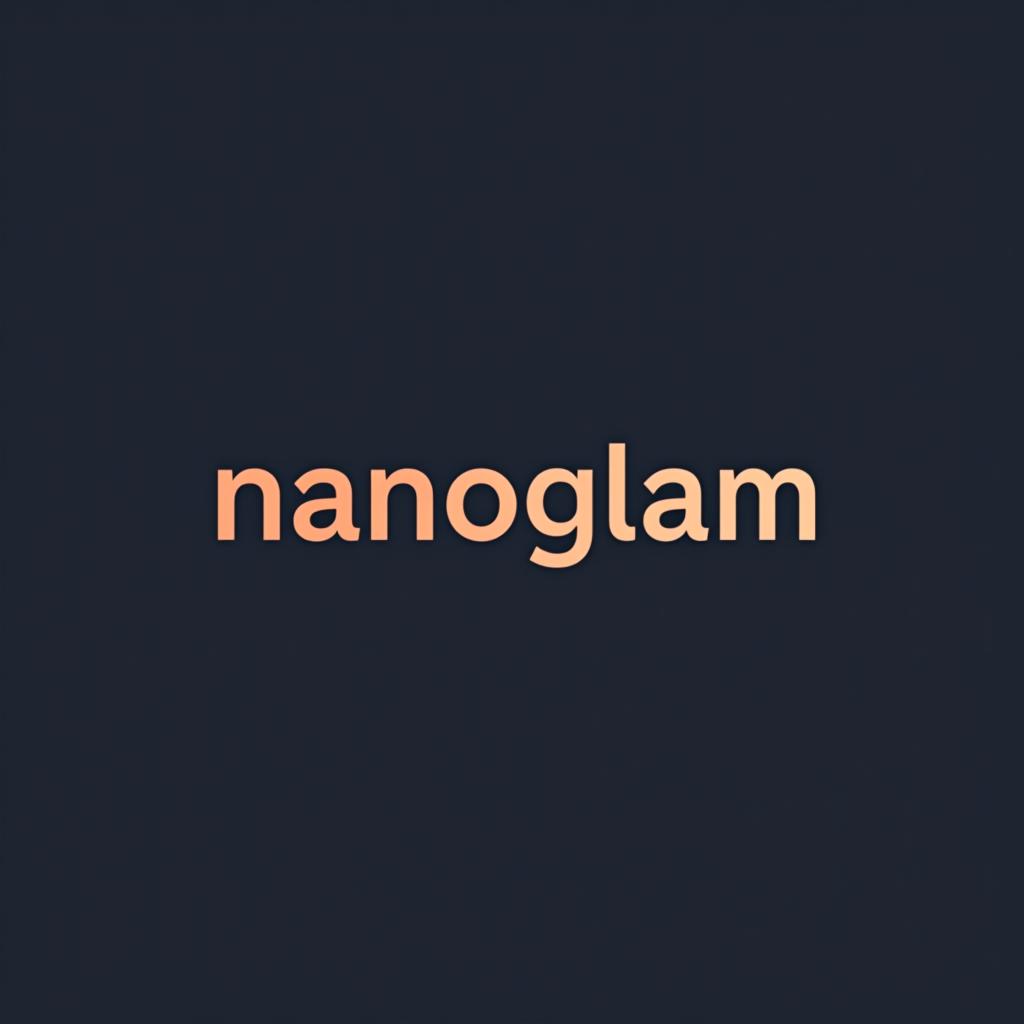  design a logo, , with the text 'nanoglam'.