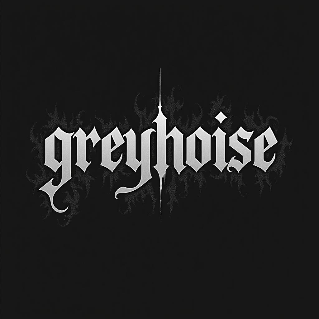  design a logo, band name. band name greynoise and i want it to have a gothic look so its a crazy font and its super fady and kinda hard to read but make it aoft and aesthetic cause its a soft rock band, with the text 'greynoise'.