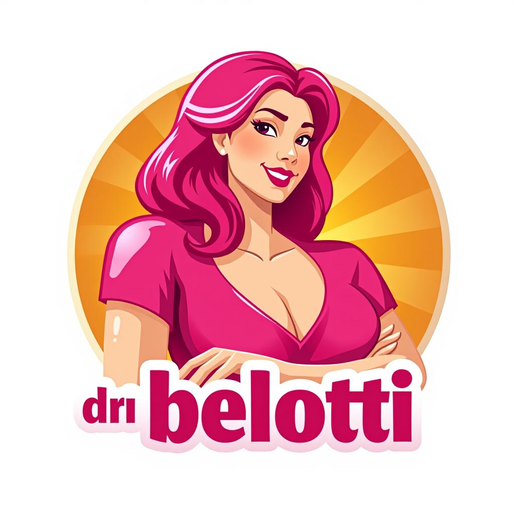  design a logo, dri belotti 20777 | logo for election campaign, woman's strength, pink and yellow logo, relief and shaded 3d, with the text 'dri belotti'.