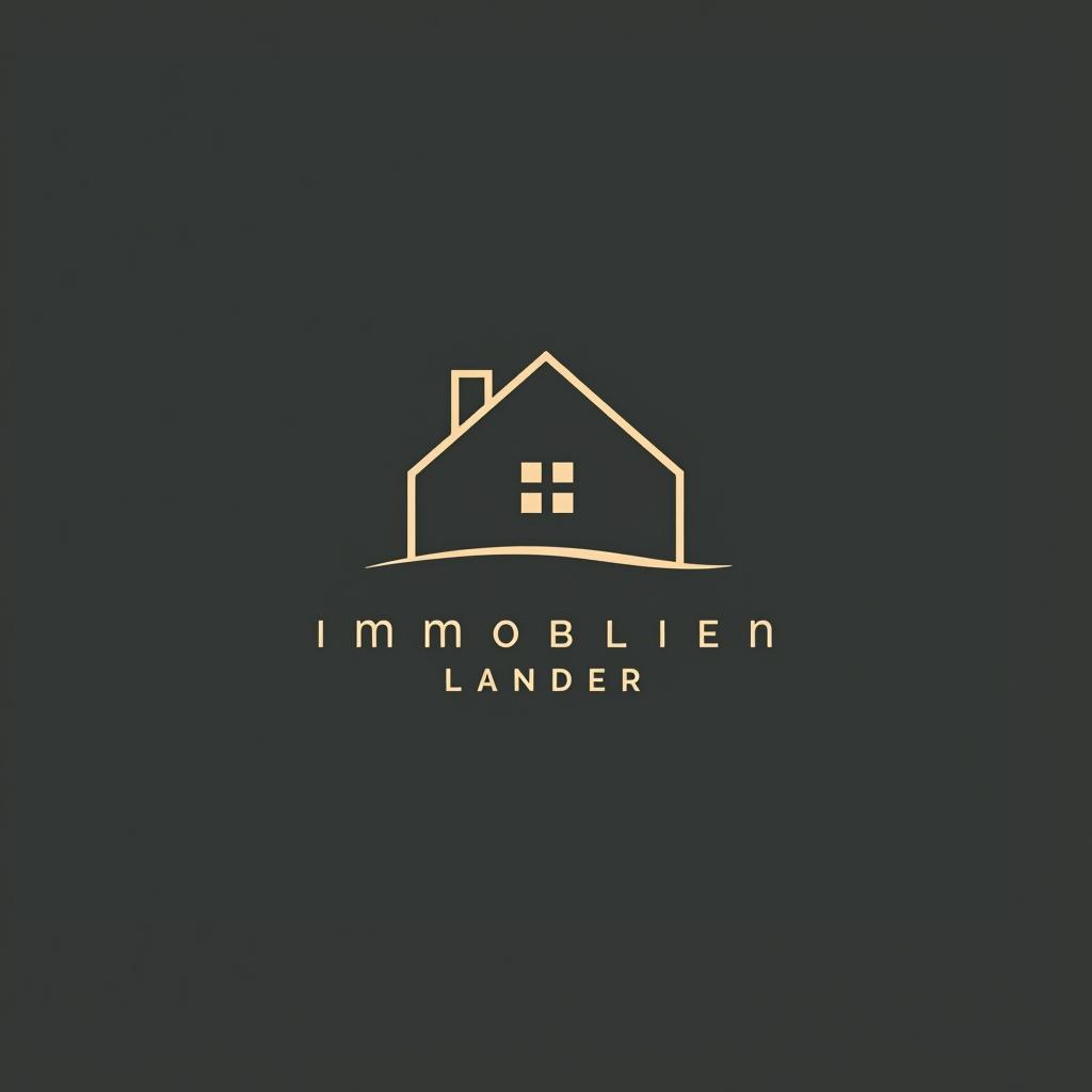  design a logo, minimalistisches linienlogo im thema immobilien, mit dem text ‘lander’