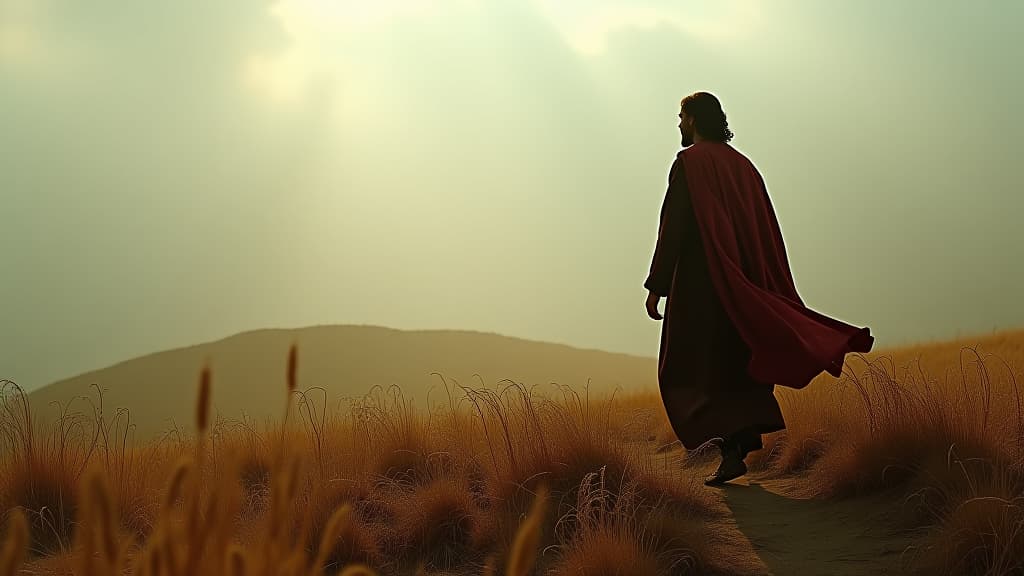  history of biblical times, the contrast of barren lands turning into fruitful fields representing resurrection and hope. hyperrealistic, full body, detailed clothing, highly detailed, cinematic lighting, stunningly beautiful, intricate, sharp focus, f/1. 8, 85mm, (centered image composition), (professionally color graded), ((bright soft diffused light)), volumetric fog, trending on instagram, trending on tumblr, HDR 4K, 8K