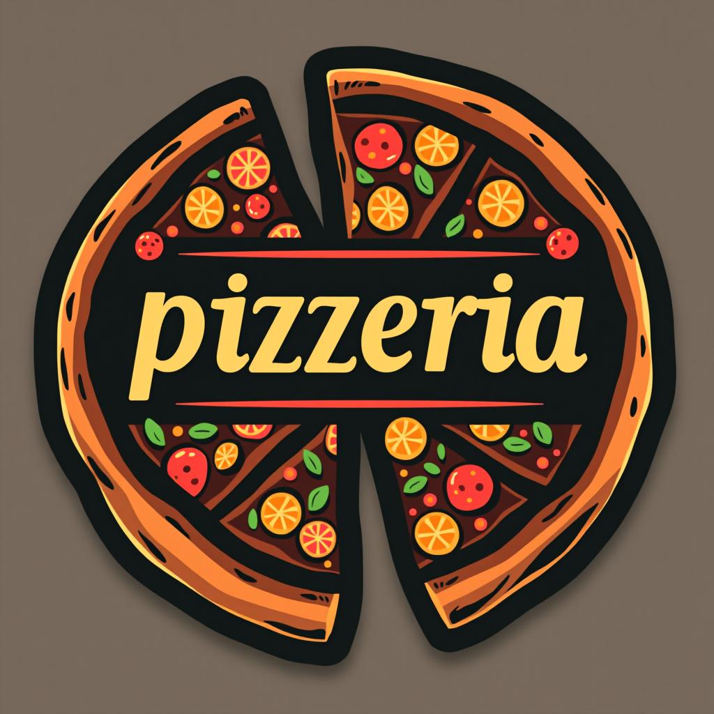  design a logo, , with the text 'pizzeria '.