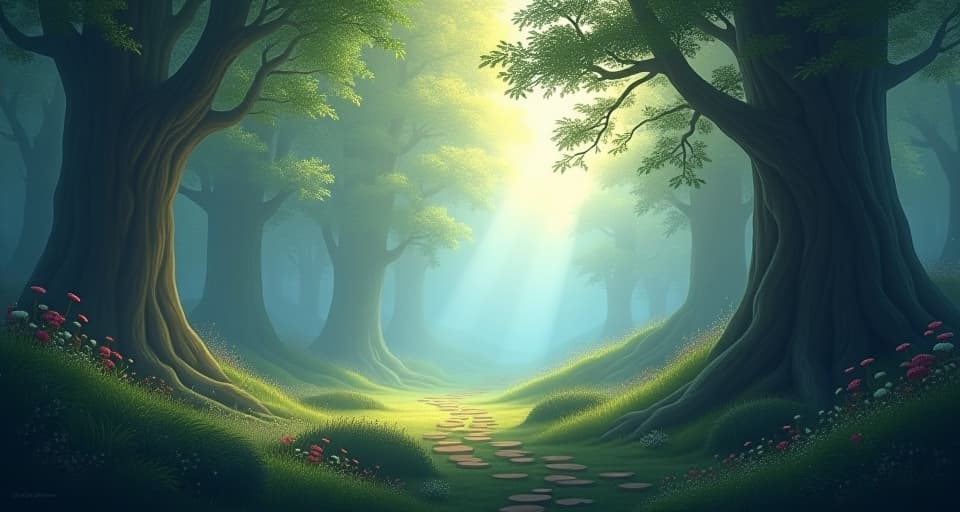  bright whispers floating in the wind, ethereal forest clearing, soft light.. the style is digital art illustration,highly detailed, whimsical,magical, dreamlike atmosphere, realism and fantasy blend, smooth, glossy textures,luminous quality, wonder and enchantment.