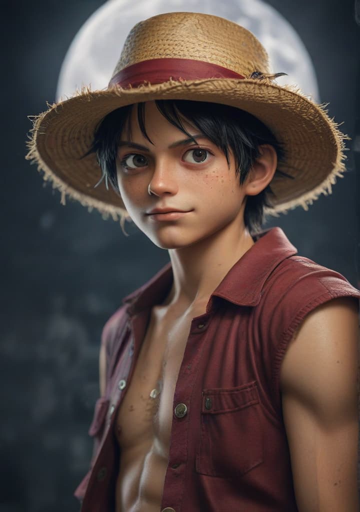 Luffy nika moon highly detailed,studio lighting,professional,vivid colors, cinematic lighting, HDR, UHD, 4K, 8k, 64K