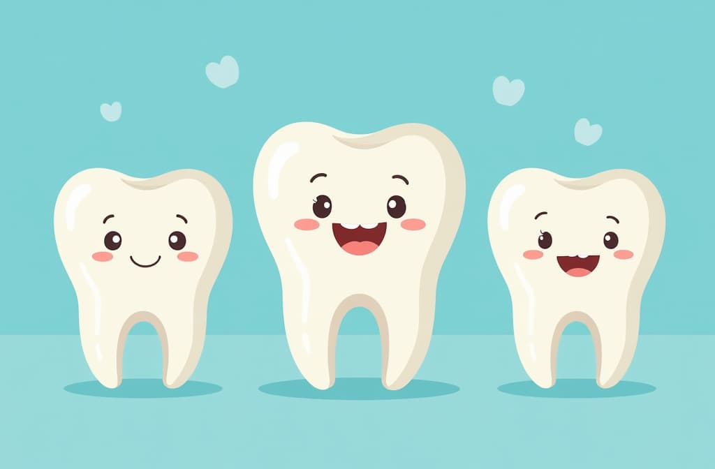  flat illustration, flaticon, (illustration:1.15), cute cartoon tooth character showing stages of caries development. dental care concept, illustration isolated on blue background 3:2 ar 3:2, [cory loftis, strobist, pascal campion :: 0.2]