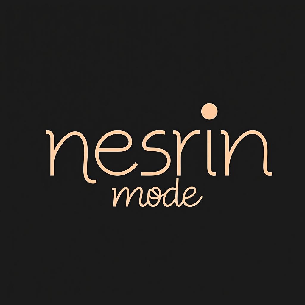  design a logo, in a abstract style. erstelle mir ein logo für ein kleider laden neutral mit dem namen , with the text 'nesrin mode '.