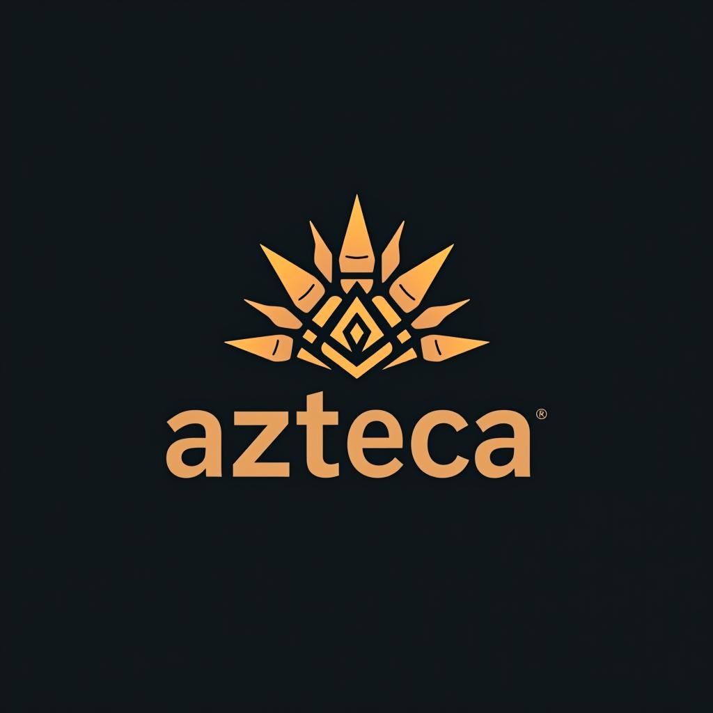  design a logo, simple, with the text 'azteca'.