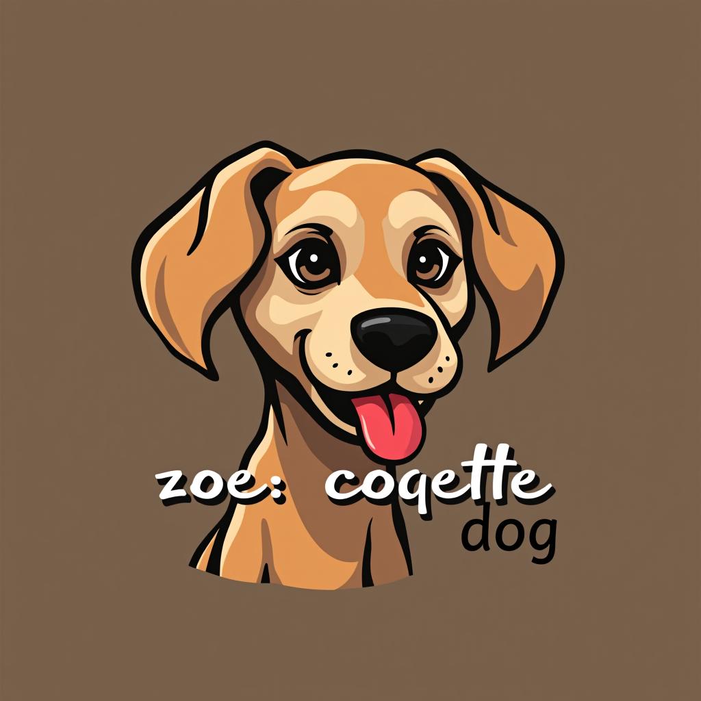  design a logo, , with the text 'zoe coquette dog'.