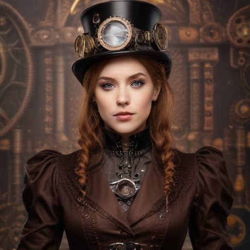 Sister Colette in Steampunk style with Binary background