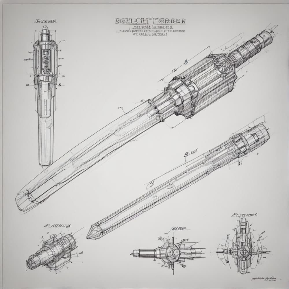 patent drawing style forLight saber