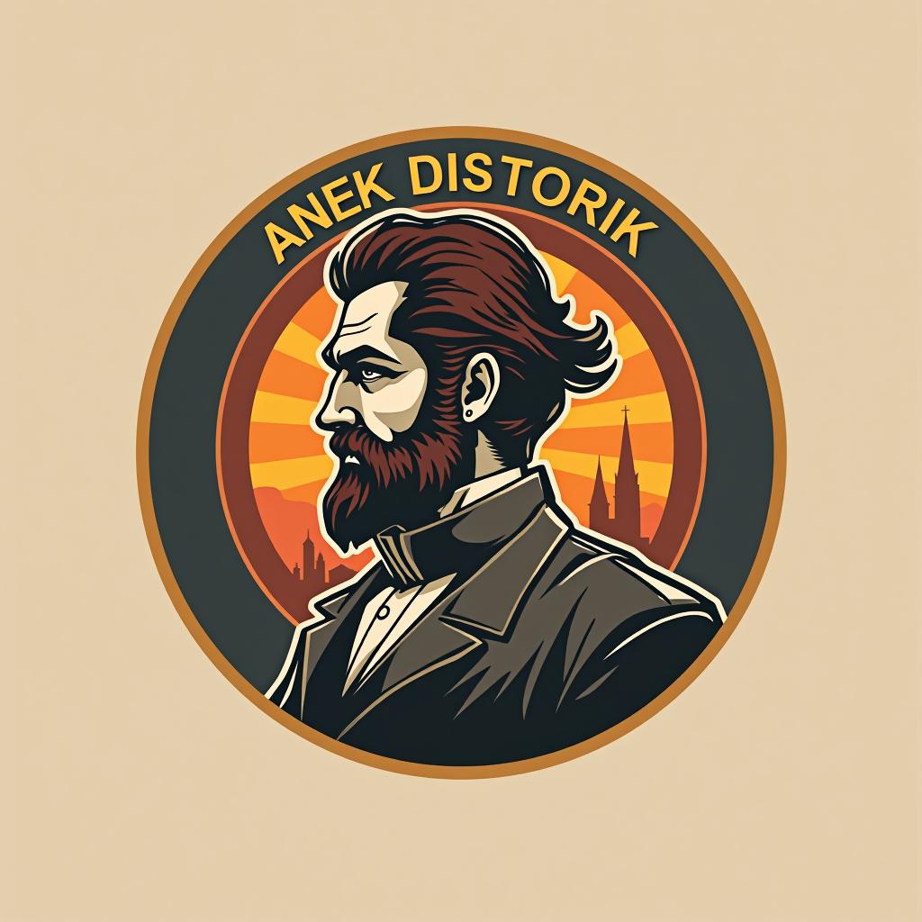  design a logo, fais moi un logo profil tiktok pour une chaîne nommée anekdothistorik, qui parle d’histoire