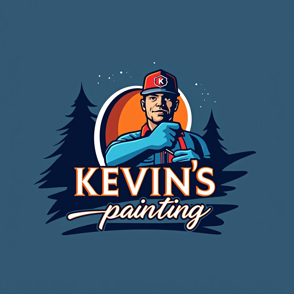  design a logo, cleaning service, with the text 'kevin’s painting '.