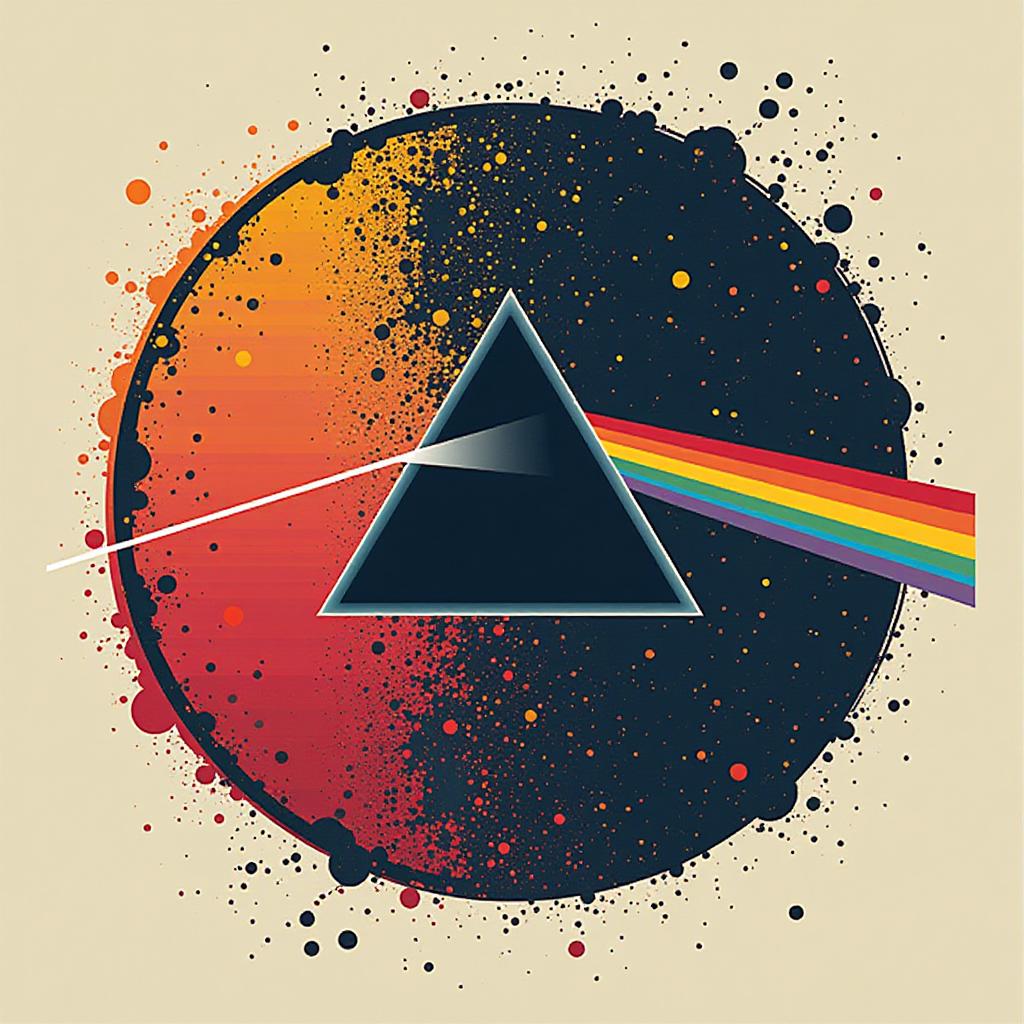  design a logo, pink floyd iconography , with the text 'random precision '.