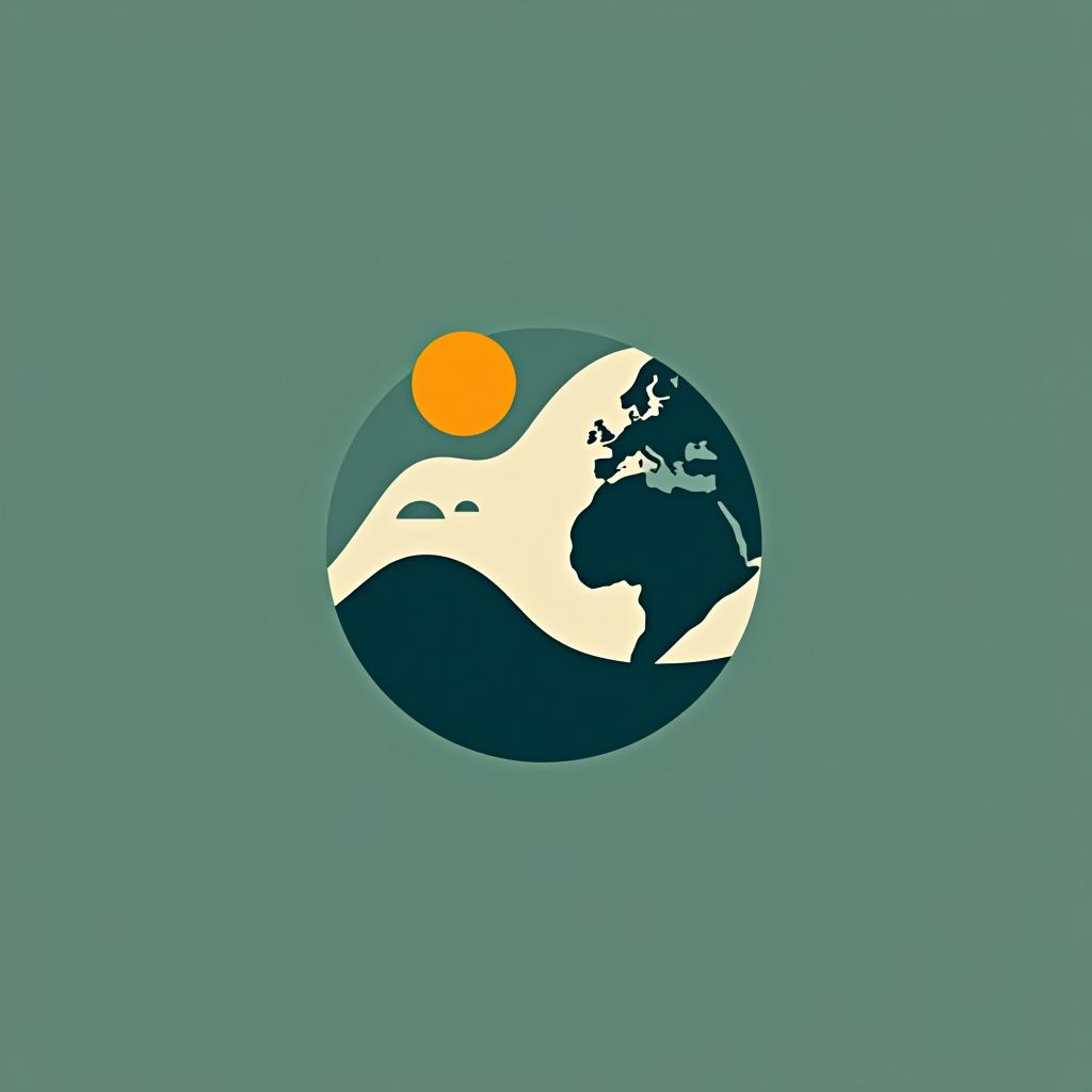  design a logo, earth logo, minimal modern style