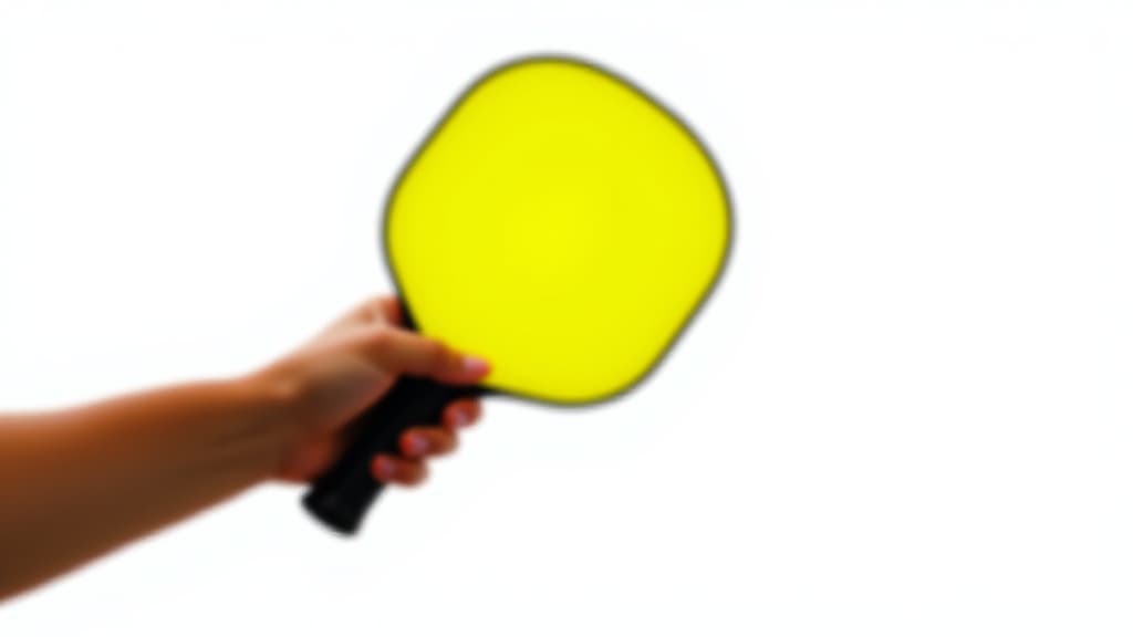  bright neon yellow pickleball held in hand on a white background perfect for a pickleball event banner with copy space image