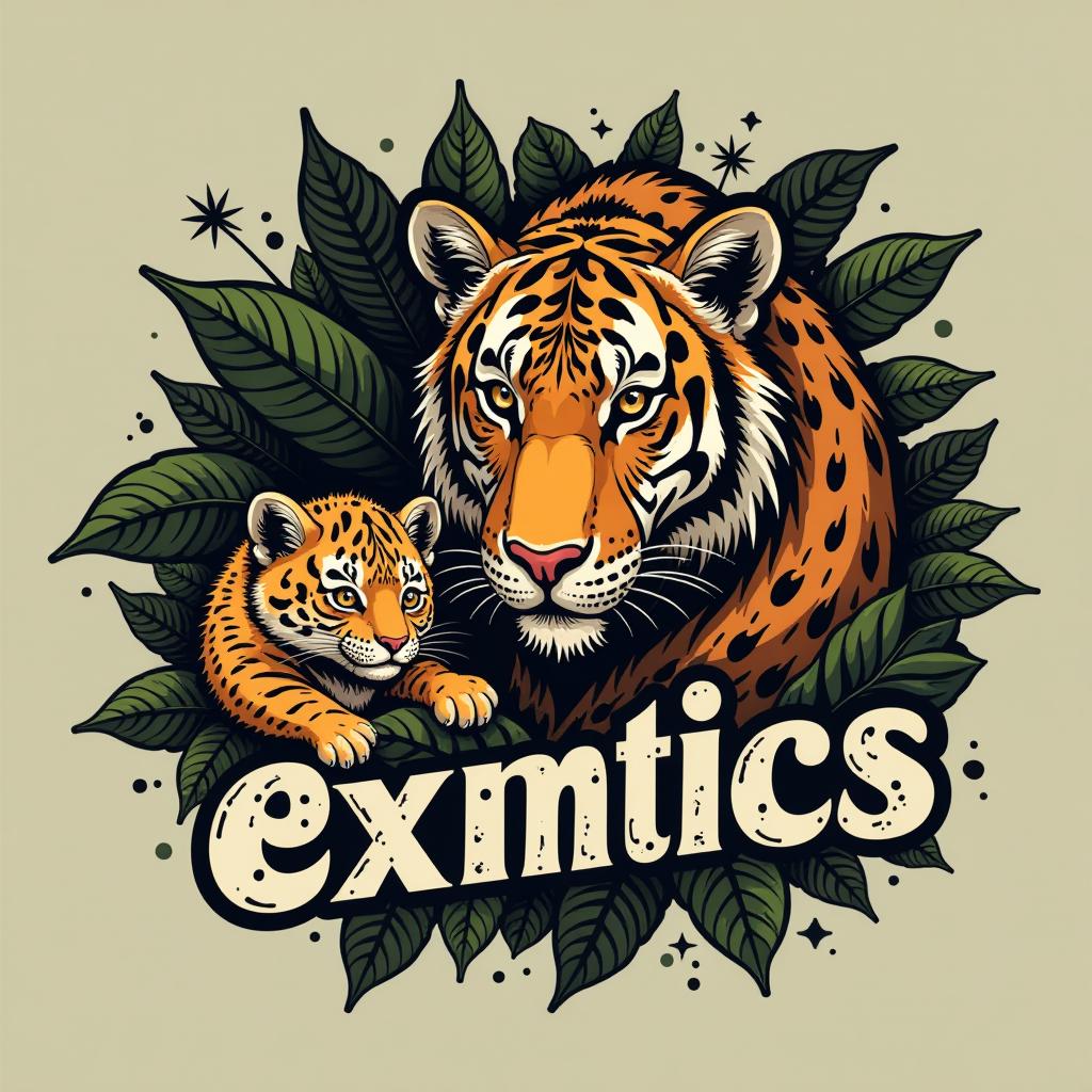  design a logo, exotic animals , with the text 'alisa’s exotics '.