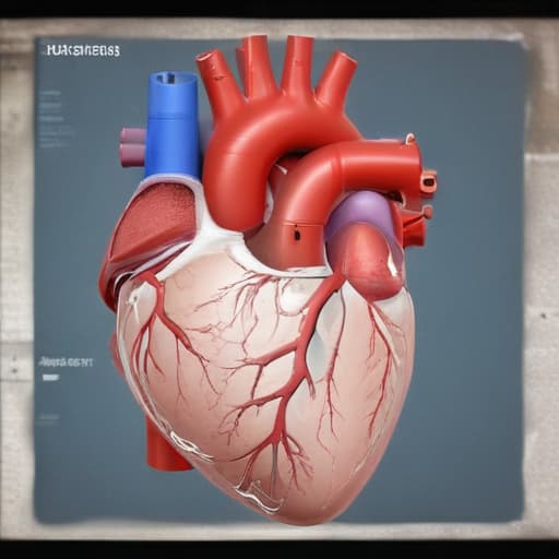 Heart diagram: label the major chambers and vessels within the heart, check the rubric for more things to add.